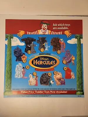 Vintage McDonald's Disney's Hercules HAPPY MEAL DISPLAY 1997 Scarce • $14.50