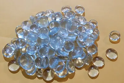 Clear Blue Pebbles - Vase Filler - Home Decor - 1 Pound - Over 100 Pieces • $13