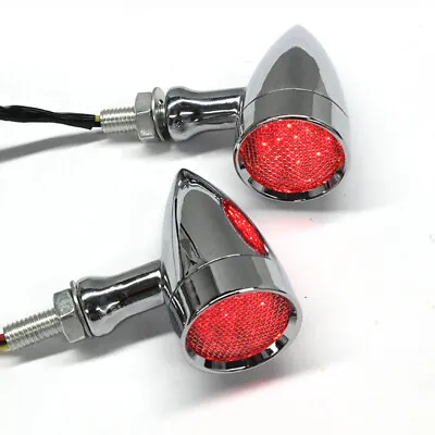 Chrome Motorcycle LED Turn Signals Lights Blinker For Harley Sportster 1200 883 • $21.09