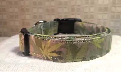 Dog Collar  Camo Cannabis  Marijuana Hemp Leaves Male Dog Female Dog • $15