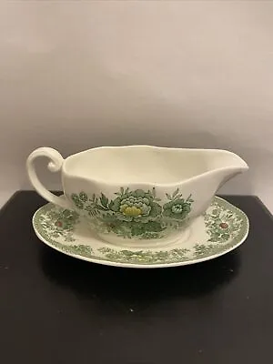 Enoch Wedgwood Tunstall Ltd - Kent Gravy Boat & Under Plate Oval 8” Vintage • $15