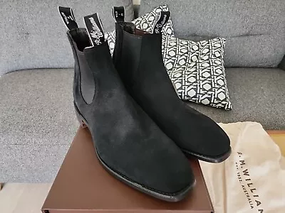 Rm Williams Craftsman Boots In Black Seude Size Men Au 10g Rrp $649  • $450