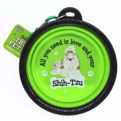 £7.99 • Buy Shih Tzu Collapsible Travel Dog Bowl Gift Pop Up Dog Bowl