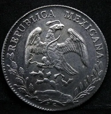 8 Reales 1888 Cn-Am Mexico Republic. Culiacan Mint Km-377.3 UNC • £325