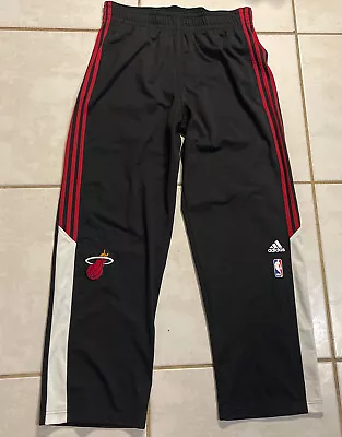 Rare ADIDAS On Court Miami Heat NBA 2014 Basketball Pants Men’s Large • $49.99