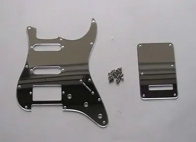£18.77 • Buy Silver Mirror ST Strat HSS Guitar Pickguard Scratch Plate W/ Back Plate Screws