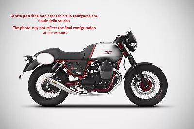 Double Exhaust Zard Steel Racing Moto Guzzi V7 Ii Racer 2015 - 17 • $643.28