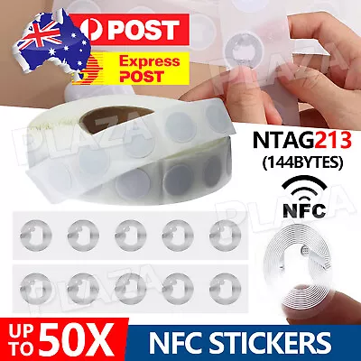 5-50x NFC TAG Sticker NTAG 213 Universal Label RFID Tag For All Android Phones • $3.75