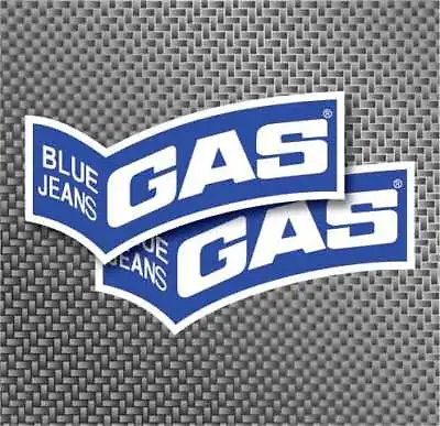 2x 5  Gas Blue Jeans Decals Stickers Factory Repsol Aufkleber Adhesivo MOTO GP  • $6.50