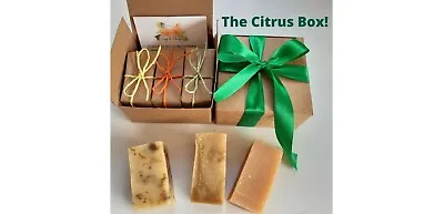 Handmade Soap Gift Set - Includes 3 All Natural Citrus Scented Vegan Soaps.  • £15