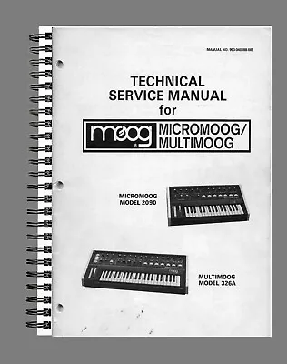 $53.24 • Buy Moog Micromoog Multimoog Service Workshop Manual Repair Book On Paper English