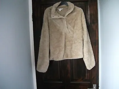 H & M Teddy Soft Faux Fur Jacket Size Approx 16 See Measurements • $12.43