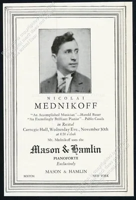 1927 Nicolai Mednikoff Photo Mason & Hamlin Piano Vintage Trade Print Ad • $9.99