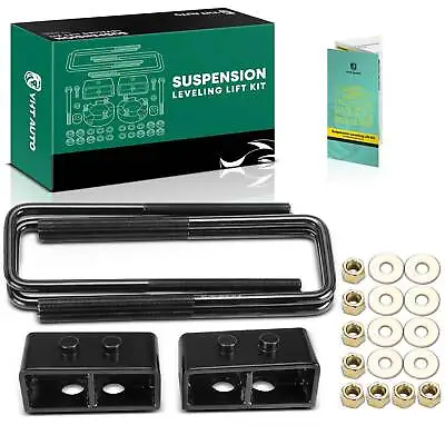 2  Rear Leveling Lift Kit With Blocks & U-Bolts For Ford F150 2004-2020 RWD/4WD • $40.99