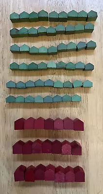 Vintage Monopoly Wooden Houses And Wooden Hotels Lot Of 74 From 1935/1936 • $17.95