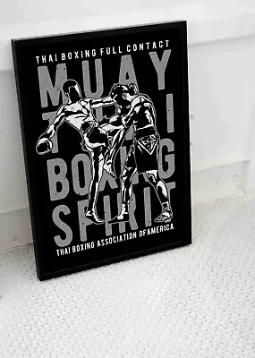 Muay Thai Boxing Poster Print Sports Wall Art A3 A4 Size • £8.95