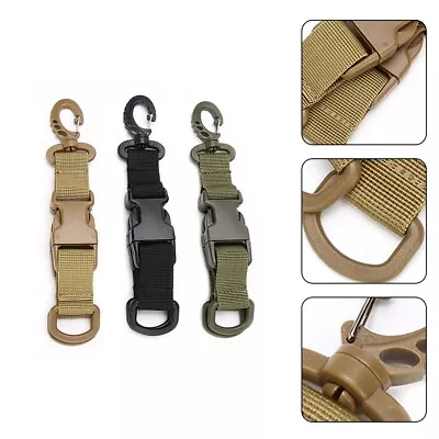 7.8 Outdoor Carabiner Webbing Backpack Clip Buckle Belt D Type Hanging Key Ring • £6.36