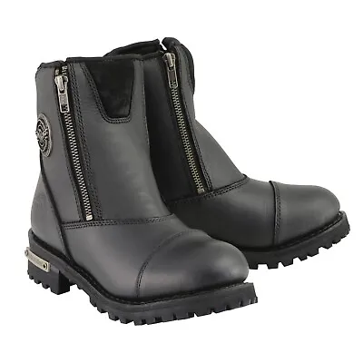 Milwaukee Leather MBM102 Men's Black Super Clean Double Sided Zipper Entry Boots • $129.99