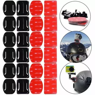 12PCS Flat Curved Adhesive Mount Helmet Accessories For Gopro Hero 3 3+ 4 5 AU • $11.99