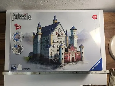 SEALED Ravensburg 3D Puzzle Schloss Neuschwanstein Castle New In Box 216 Pieces • $29.86