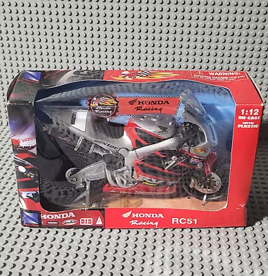 1:12 Diecast Motorcycle Official Honda Racing Ben Bostrom RC51 2003 New-Ray NIB • $199