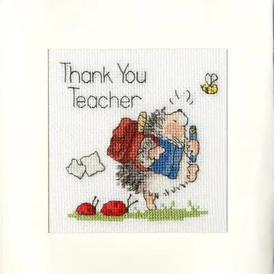 Bothy Threads Greating Card Counted Cross Stitch Kit  Schools Out  10x10cm XGC • $17.33