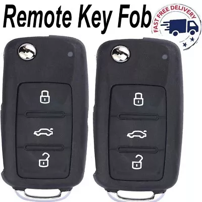2X 5K0837202AD Remote Key Fob For VW Beetle Caddy Polo Jetta W/ ID48 Chip 434Mhz • $22.99