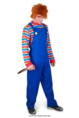 Evil Puppet Chucky Scary Killer  Adult Deluxe Halloween Costume • $46.88