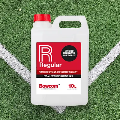 10 Lt Concentrate Bowcom Heavy Duty Pitch Grass Line Marking Paint White 7:1 • £42.99