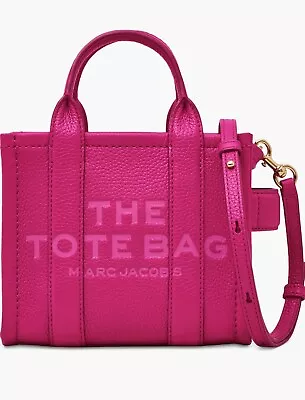 Marc Jacobs The Leather Crossbody Tote Bag In Lipstick Pink • $150