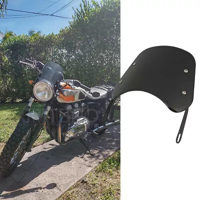 Motorcycle Windscreen Windshield For Triumph Bonneville 5-7  Round Headlight • $29.09