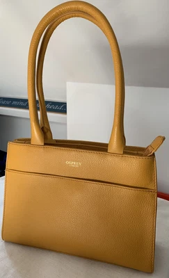 £39.50 • Buy BNWOT Osprey Yellow Embossed Leather Handbag. Excellent Condition.