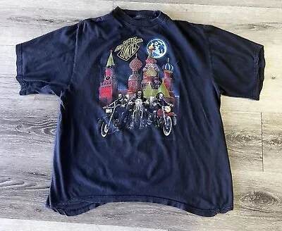 Vintage Harley Davidson Shirt Size Large ? Boxy Fit  Moscow Russia 80s 90s • $60
