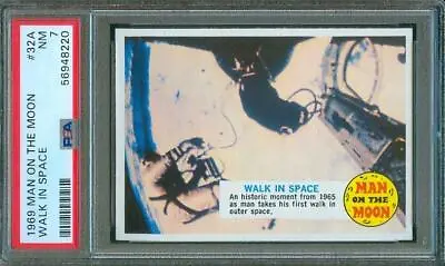 1969 Topps Apollo MAN ON THE MOON Walk In Space #32a PSA 7 • $19.99