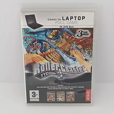 £3.99 • Buy Mini Laptop Version Atari Rollercoaster Tycoon 3, Soaked, Wild - PC DVD Rom
