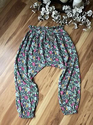 Matilda Jane Pants Girls Size 10 Floral  Drop Crotch Rayon Lightweight NWT • $14.95