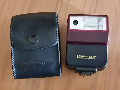 Canon 244T Speedlight Camera Flash Unit + Case - M585 • £18.95