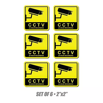 6x Security Camera CCTV Surveillance Sticker Video Warning Decal Notice Caution • $3.99