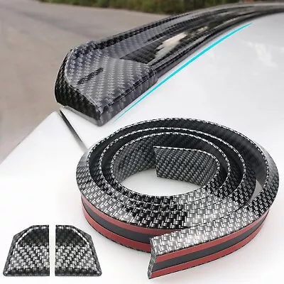 For Ford  Black 4.9FT Universal Rear Trunk Spoiler Lip Roof Tail Wing Trim  • $19.99