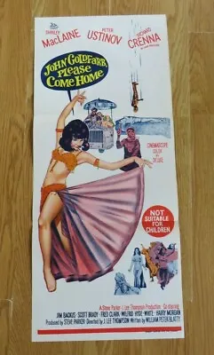 $39.44 • Buy JOHN GOLDFARB PLEASE COME HOME GENUINE 1965 DAYBILL FILM CINEMA POSTER Maclaine