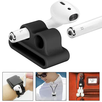$12.68 • Buy For Apple Airpods Accessories Silicone Cover Case Holder / Anti Lost Strap Hot