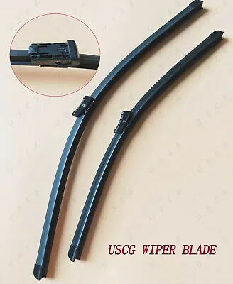 Wiper Blades For VW Golf Fit Push Button Arms 24 +19  Model 2006 To 2012 • $14.99