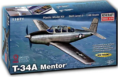 Minicraft Beechcraft T-34A Mentor 1/48 Plastic Model Plane Kit 11671 • $33.99