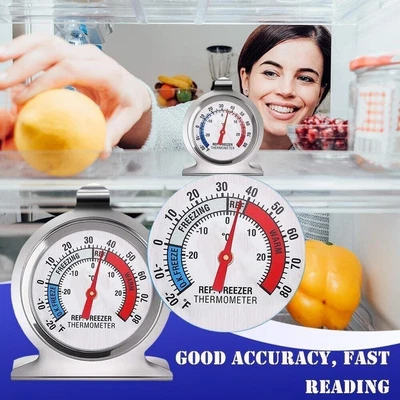 £4.84 • Buy Stainless Steel Fridge Freezer Dial Thermometer High Accuracy No Batteries UK