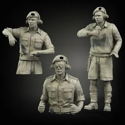 Unpainted 1/35 British Army Tank Crew WWII Resin Figure Model Kit Unassembled • £16.44