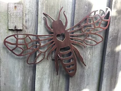 £14.99 • Buy Metal Bumble Bee Wall Art Garden Fence Decoration Hanging Country Plaque