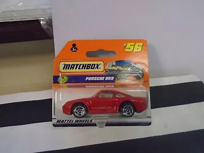 1997 MATCHBOX 1/75 No. 56 RED PORSCHE 959 - NEW SEALED Rare On This Card Type! • £9.99