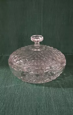 Vintage Kristal Zajecar Lead Crystal Dish W/Lid From Yugoslavia Lots Of Sparke • $15.99