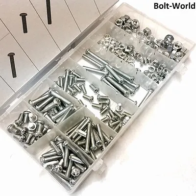 £6.95 • Buy 220 Pcs M5 M6 Nuts Bolts Assorted Phillips Dome Pan Head Machine Screw Metric