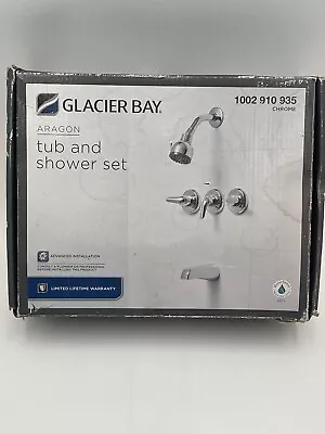 Glacier Bay HD834X-0001 Aragon 3-Handle 1-Spray Tub Shower Faucet Chrome  • $40